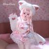 Fuka 1/4 Ball Jointed Doll Sweet Pink Kitten Shuga Fairy Full Set Handmade Collectible Resin Figure Art Photography