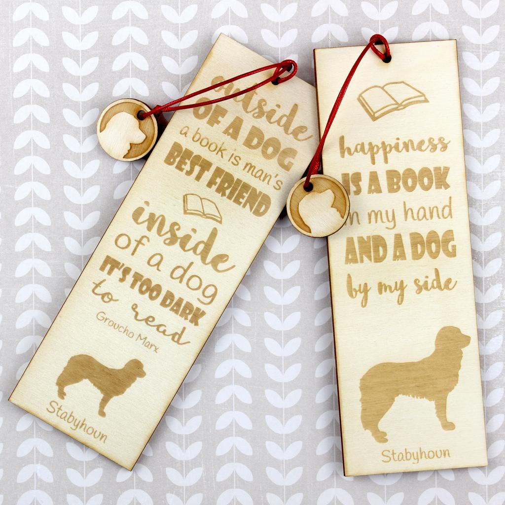 Stabyhoun, Stabijhoun, Fryske Stabij - dog bookmark, personalized bookmark, dog gadget for Art-Dog brand readers