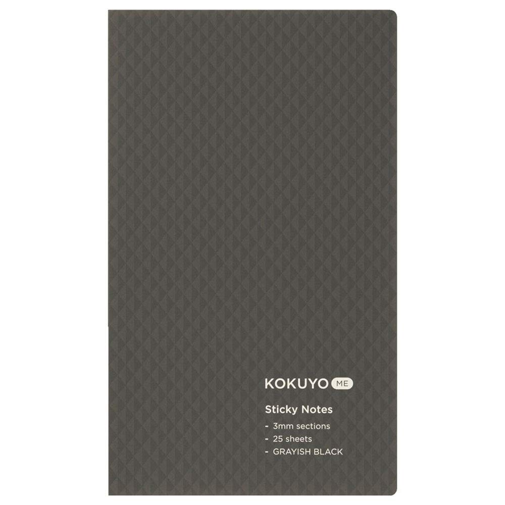KOKUYO Sticky Notebook Sticky KOKUYO 25 3mm Notes, Notes, ME, sheets, grid, Black, KME-FNT1S3DM