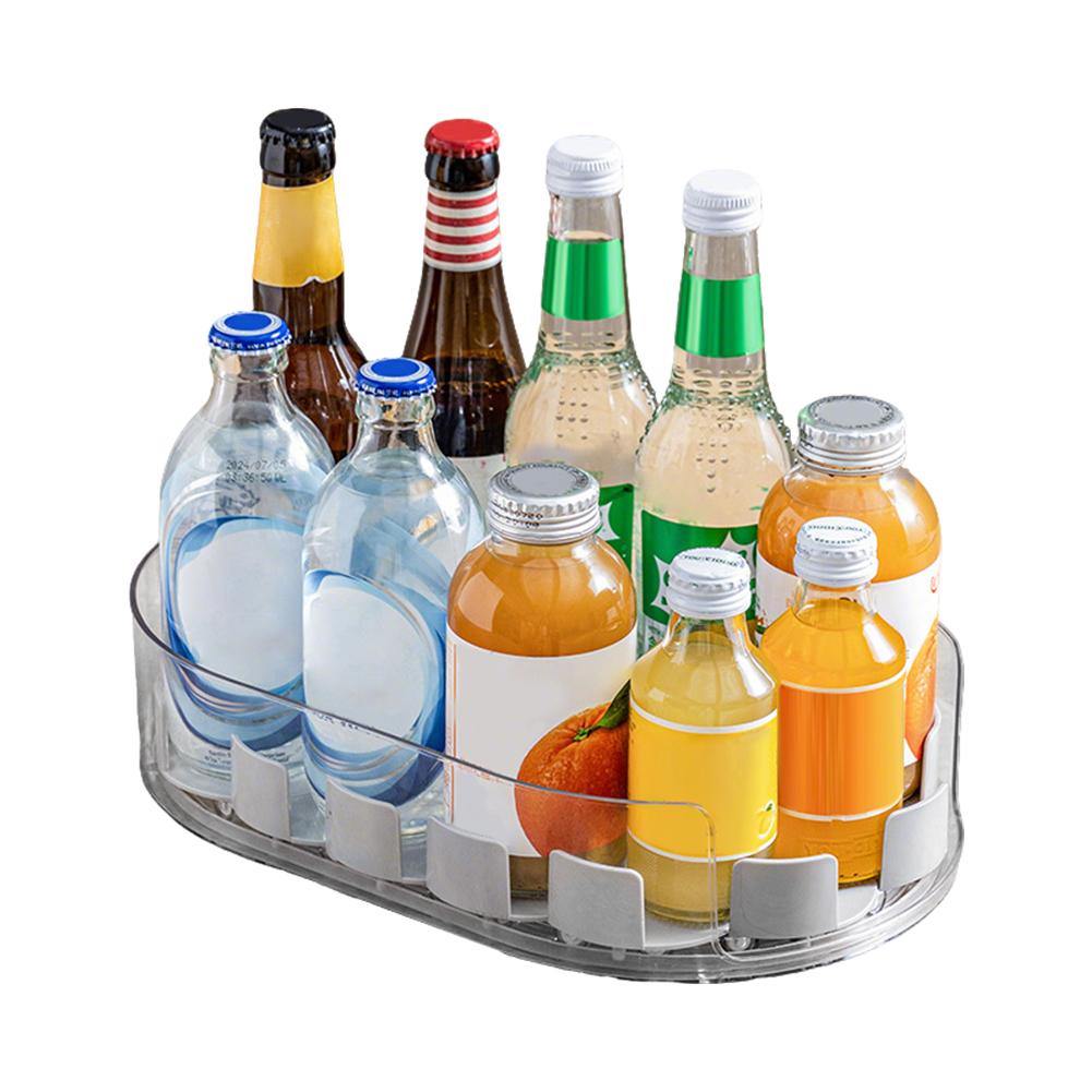 Refrigerator Rotating Storage Rack Rotatable Fridge Storage Box Turntable Organizer for Home Cabinet Counter Bedroom Dining