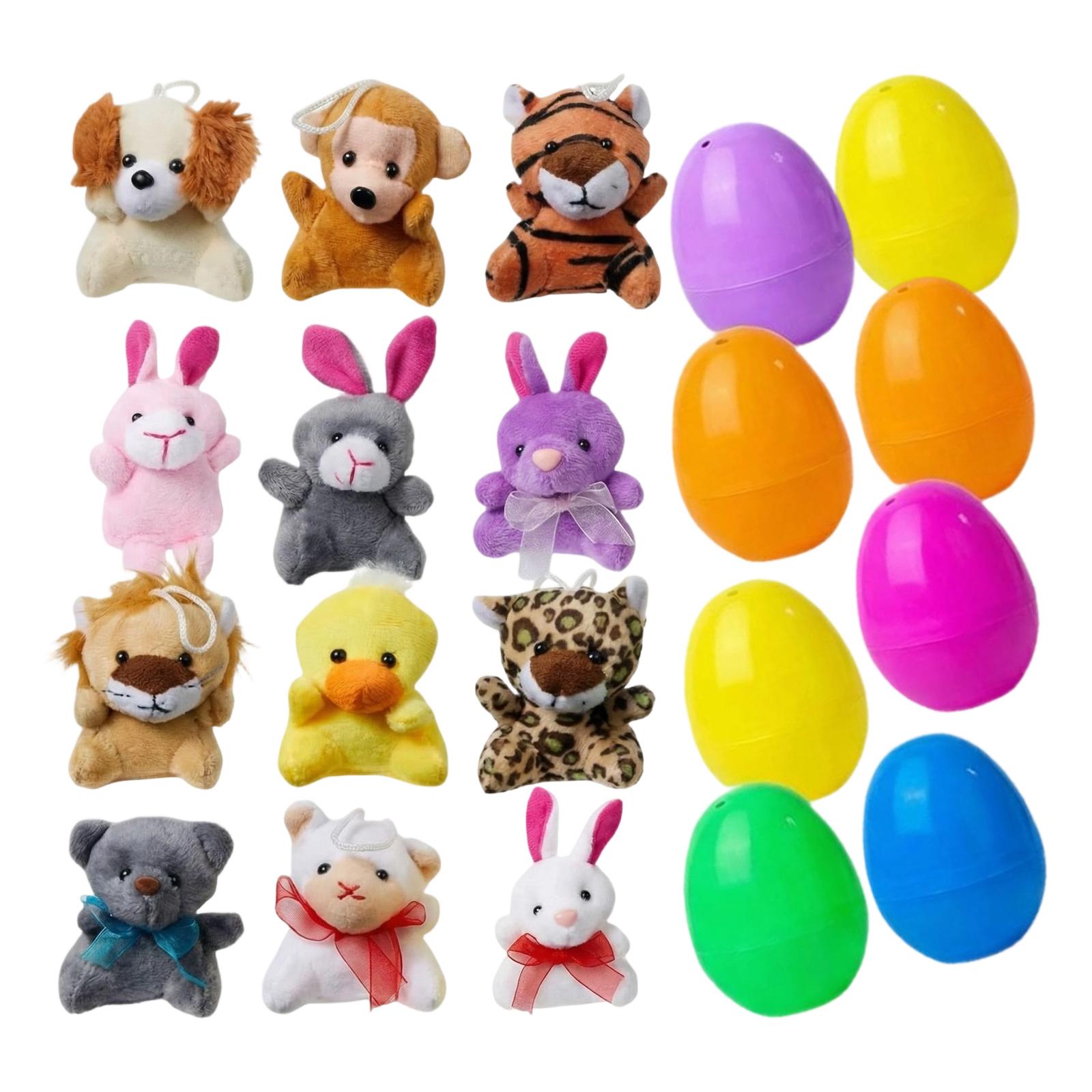12pcs Easter Egg Plush Animal Toys
