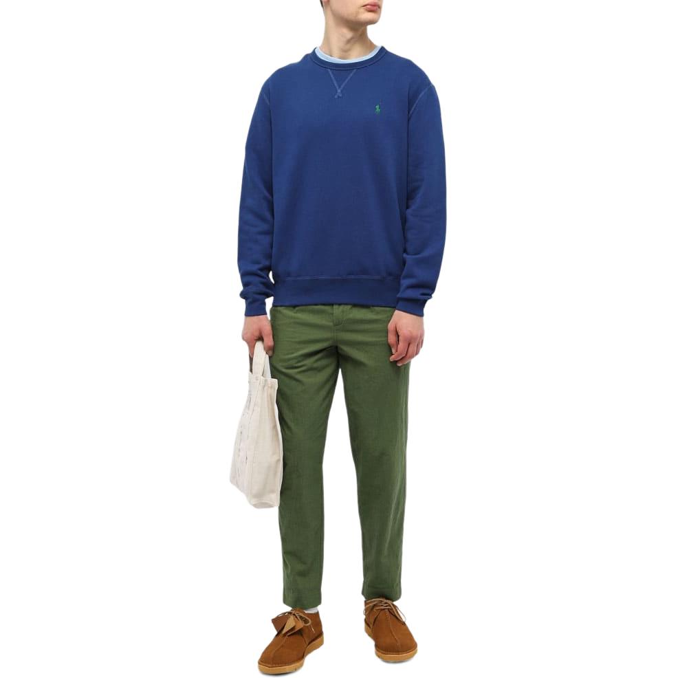 Polo Ralph Lauren Solid Logo Embroidered Crew Neck Long Sleeve Knit Pullover Sweatshirt Men sweatshirt 710790783-041