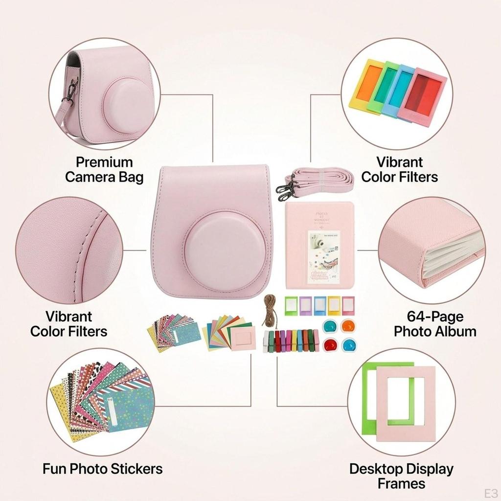 Instant Camera Accessories Lightweight Cute Travel DIY Stickers Funny Multipurpose Protective Case