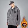 Men's Fleece Hooded Sweatshirt: Autumn/Winter Thickened Loose Fit Jacket
