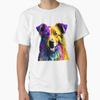 Dog Watercolor Art Classic T Shirt Made In US AUS Size S 2XL