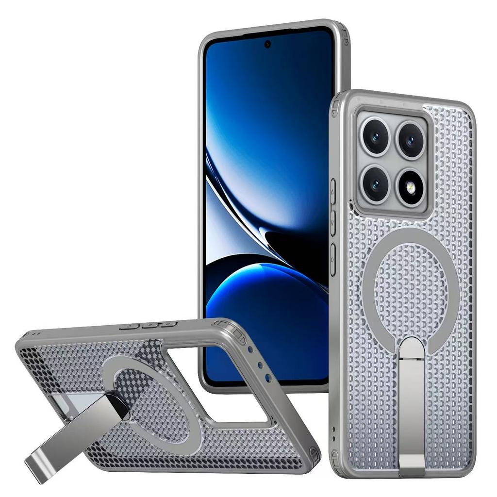 Case For Redmi Note 14 5G Note 13 Pro 4G Magsafe Magnetic Ring Stand Heat Dissipation Armor Shockproof Cover For Xiaomi 14T Pro