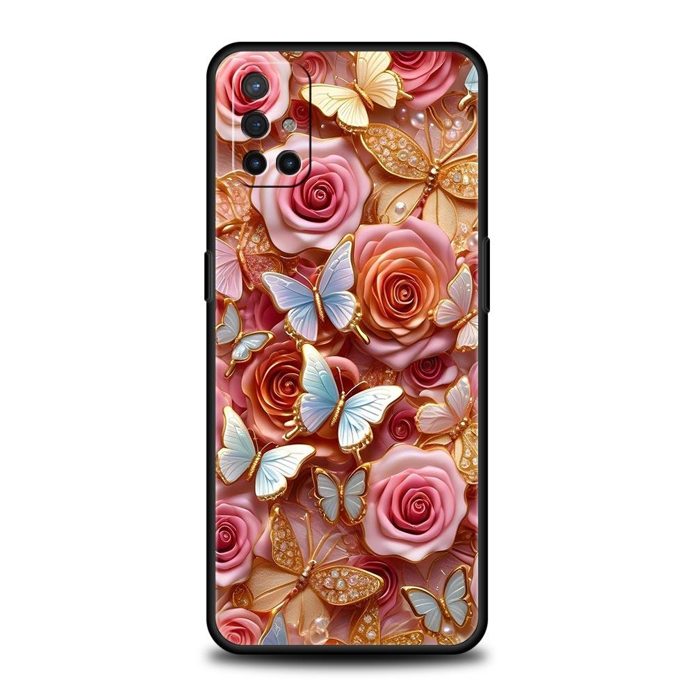 Fashionable Butterfly Flower Phone Case For Oneplus 13R 13 12R 11 10T 10R Nord N100 N200 N10 10 9 9R 9RT CE 3 2 Z Pro Soft TPU