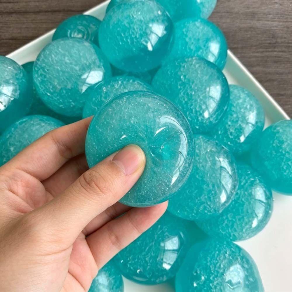 Balle Orange Pure Manuelle Faite à la Main Simulation Sensorielle Fidget Ball Jouet Glacé Souple Cadeaux pour Enfants