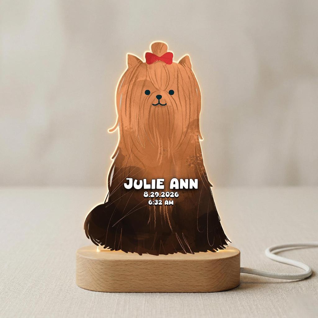 Personalized Animal Pattern Night Light Personalized Text Golden Retriever LED Design Cute Dog Themed Home Decor Souvenir Gift