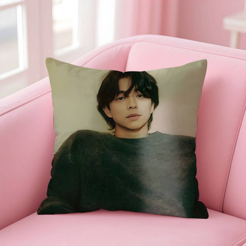 KPOP G-Gong Y-Yoo Pillow Case Pattern Printing Pillowcase Living Room Sofa Cushion Cover Bedroom Room Decor