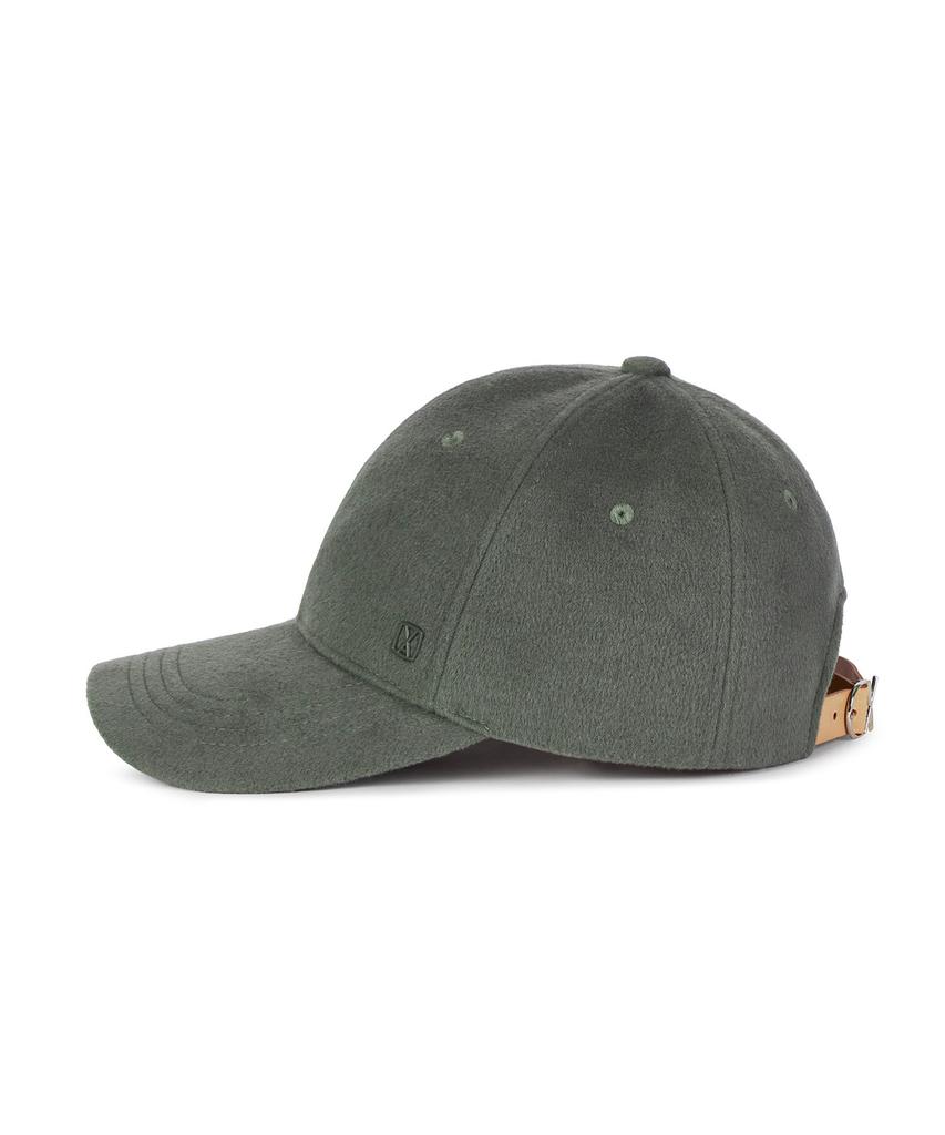 Bajal Va Square Wool Ball Cap Forest Green