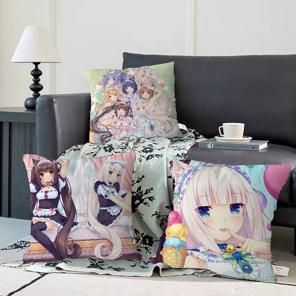 SPEL-N-Nekopara-V-Vanilla Stitch Lyckodrake Kuddfodral Soffkuddfodral Hemrum Dekoration Barnpresent