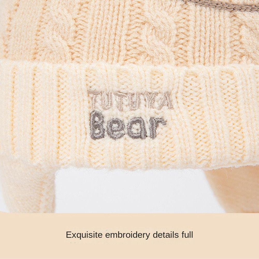 Winter Strick-Ohrenschützer Mütze Winddichte Ohrschützer Mütze Neue Haube Beanie für Baby