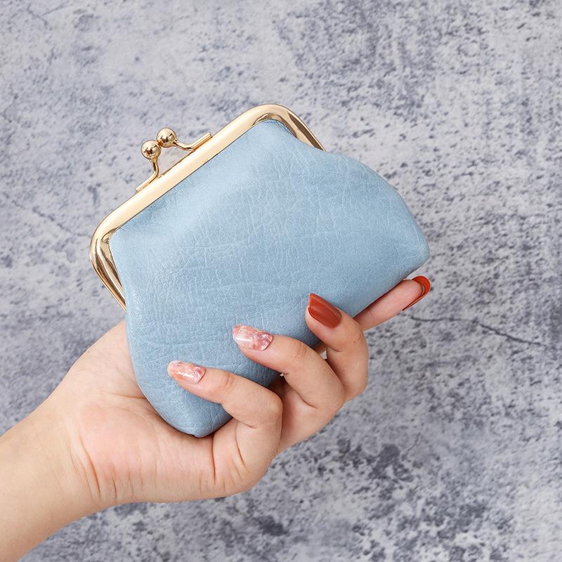 2023 Retro Candy Color Ladies Coin Purse & Short Wallet with Clasp