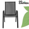 Black metal garden chair, terrace, balcony, armchair, terrace, strong, 4 pcs.