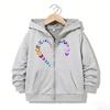 Hoodie Zipper Hoodie Funny Casual Butterfly Heart Letter Hoodies Jackets Boys Girls Y2k Zip Up Sweatshirt Fashion