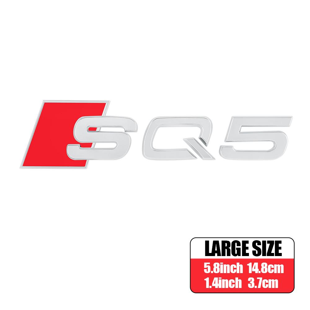 3D ABS Auto Body Rear Trunk Decoration Sticker Car Styling Emblem Decal Refit Accessories For Audi RS RSQ3 RSQ5 RSQ7 SQ3 SQ5 SQ7