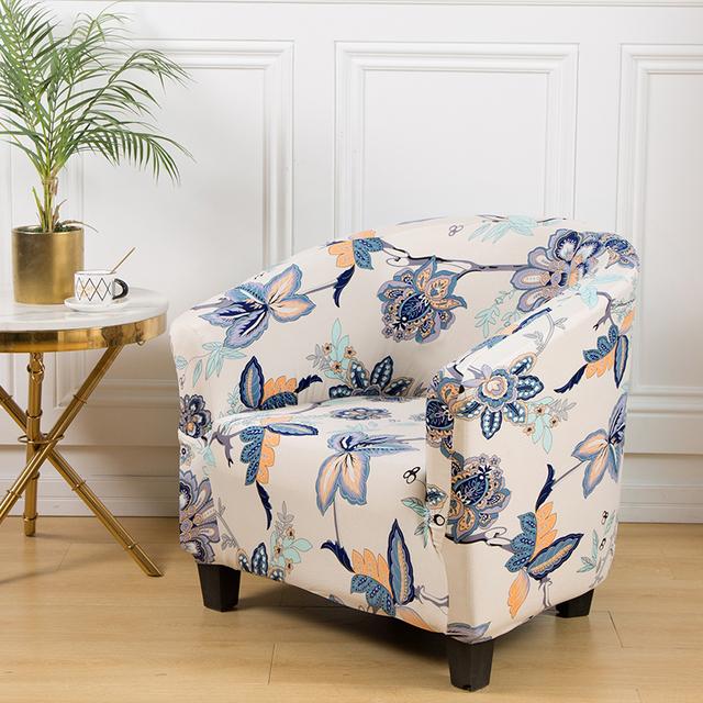 Stretch Single Seat Sofa Covers For Living Room Elastic Tub Club Seating Slipcover Cover Armchair Couch Case Furniture Protector for Home
