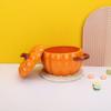 ZISIZ Pumpkin Ceramic Soup Bowl with Lid