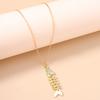 Modischer Legierungs-Fischgräten-Halskettenanhänger für Damen Mädchen Halskettenkette Party Urlaubs Schmuck Geschenke
