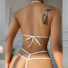 White Exotic Backless Crotchless Women's Lingerie Transparent Deep V Sexy Adult Underwear Porn Pajamas Bodysuit Erotic Costumes