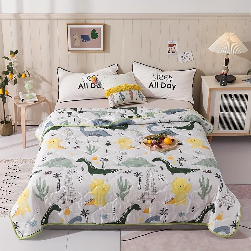 

Soft Skin-Friendly Dinosaur World Summer Quilt Multi-Purpose Thin Quilt For Living Room Sofa Nap Fresh Cooling Air-Conditioning 140X200cm