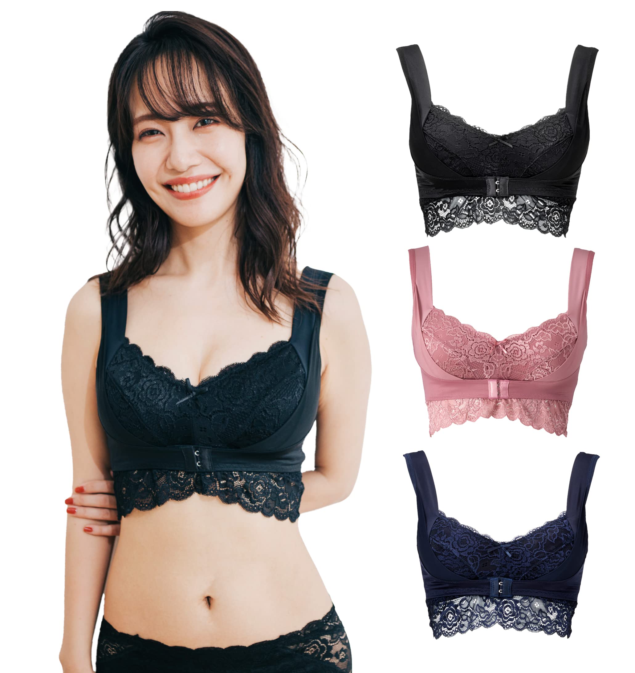 

Пушистый комнатный бюстгальтер и комплект антично-розового цвета [Angelir] черный, темно-синий, (плюс L-LL) 3-х частей