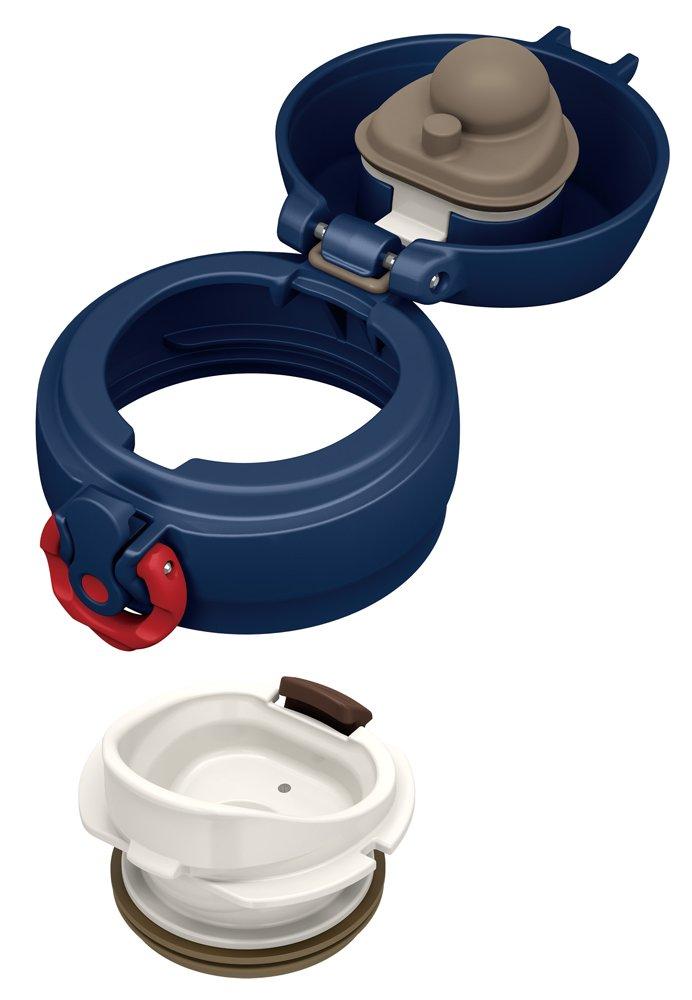 Thermos-Wasserflasche, vakuumisoliert, mobiler Becher, offen, rot, kariert, RC [One-Touch-Typ] 0,5 l JNL-502G