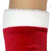 Women's Red Christmas Gold Velvet Gloves with White Fuzz - Warm Holiday Party Accessory