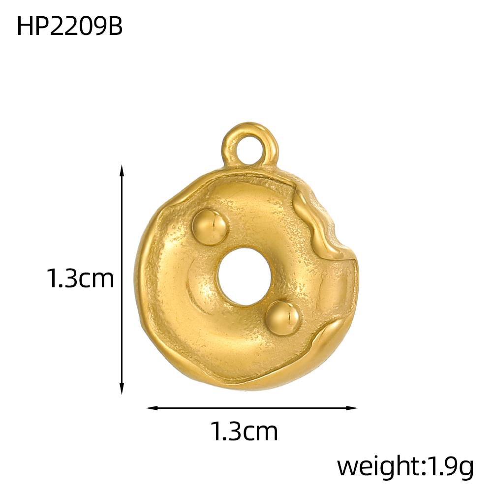 CARLIDANA Neuankunft Mode Edelstahl 3D DIY Obst Donut Anhänger Eiscreme Anhänger für Halskette Vergoldeter Schmuck