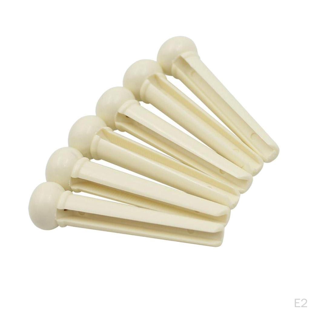 1 Set White Acoustic Guitar Bridge Saddle Pins Nut /
