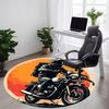 Tappeto Rotondo Tramonto Moto Ufficio, Tappetino Adatto Per Ufficio, Sotto Sedie Ufficio Camera da Letto Soggiorno Decorazione Casa, Decorazione Stanza