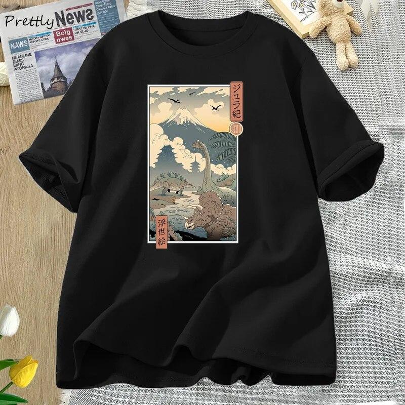 Vintage Dinosaurier Jurassic T Shirt Graphic Tees Frauen Baumwolle Hohe Qualität T-shirts Sommer Kleidung Weibliche Kurzarm Tops Unisex
