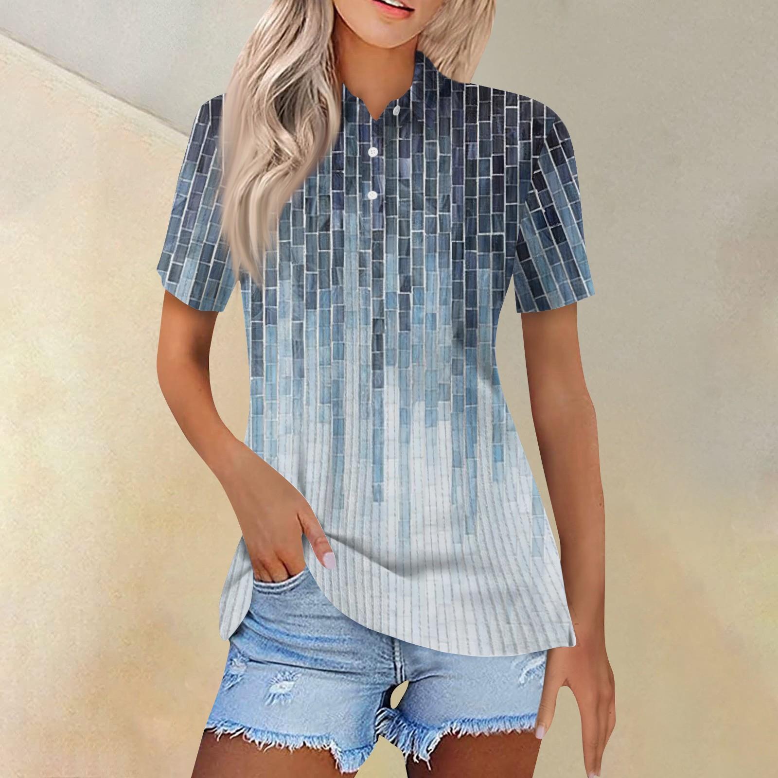 

Женская модная повседневная рубашка с короткими рукавами и принтом с лацканами, женские топы на пуговицах XXL