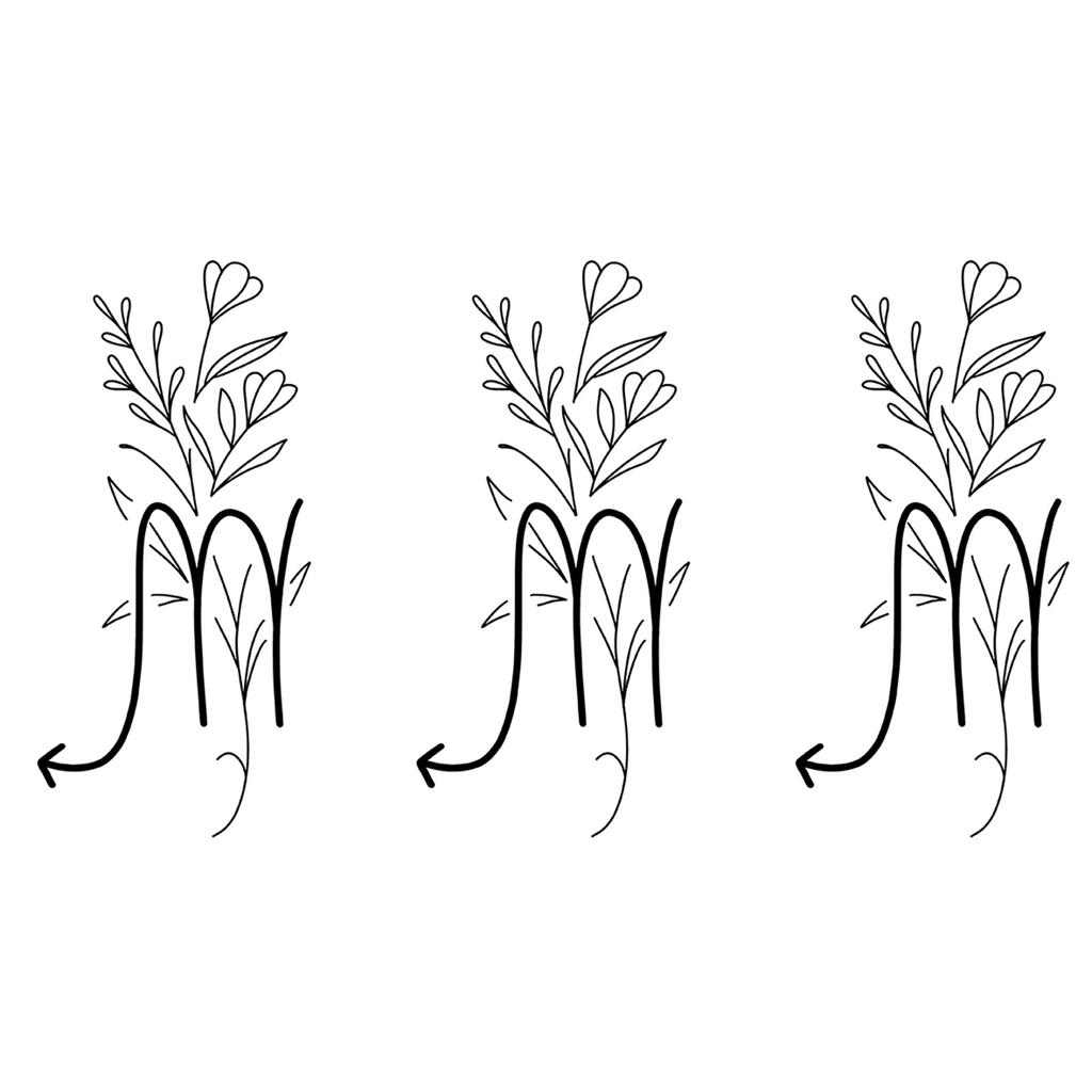 High-End Small Fresh Color Beautiful English Flower Hand Collarbone Simulation Flower Tattoo Sticker