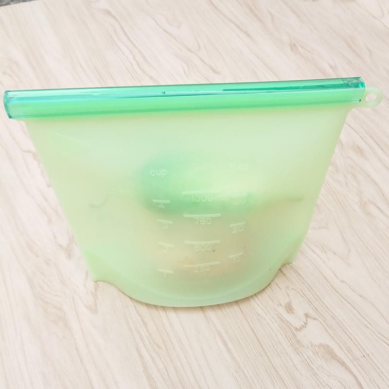 

Силиконовые пакеты для хранения продуктов от производителей — герметичные, сохраняющие свежесть кухонные принадлежности 500ml зелёный