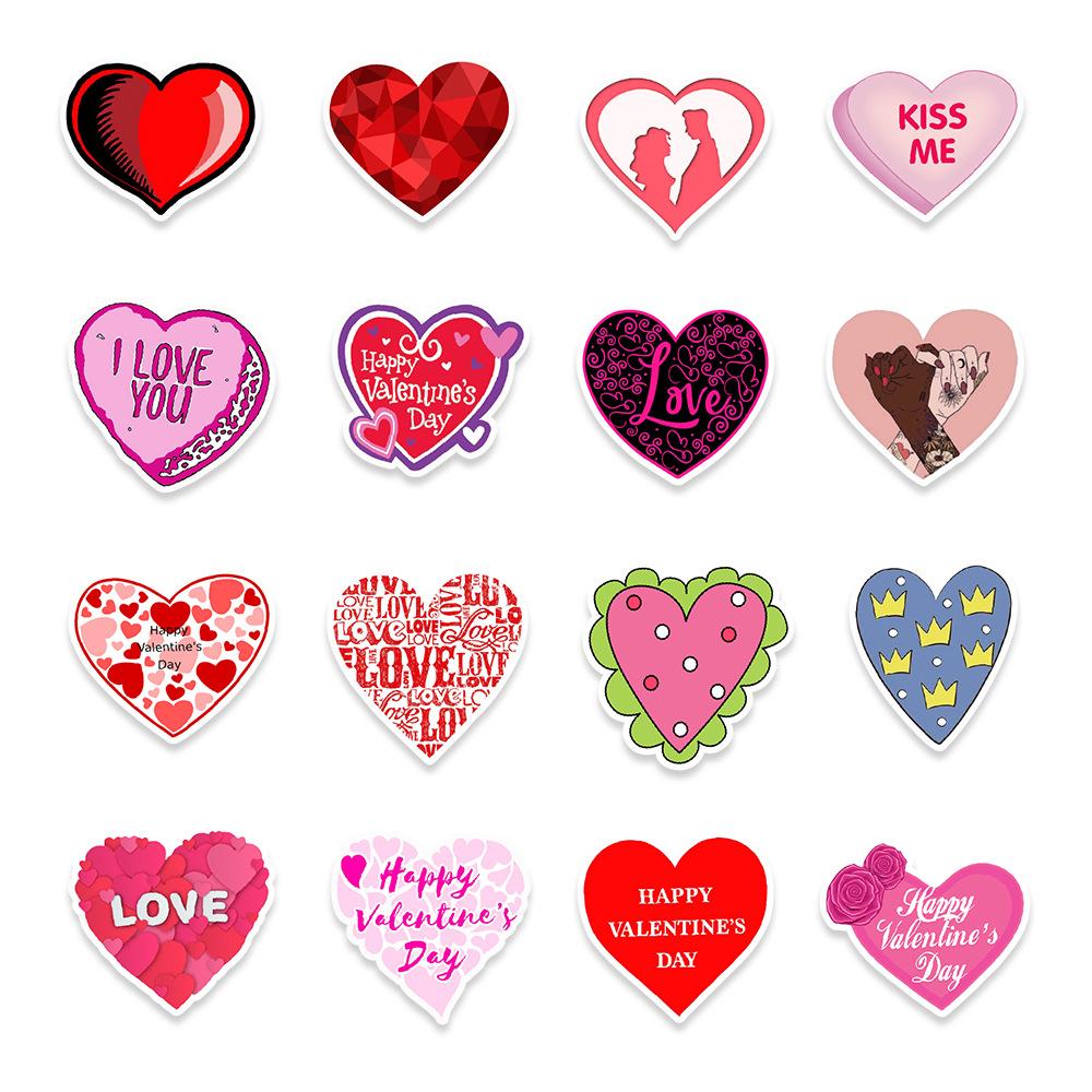 50 Valentine's Day Series Stickers Mobile Phone Computer Laptop Hand Account Decoration Creative Creative Hand Account Stickers