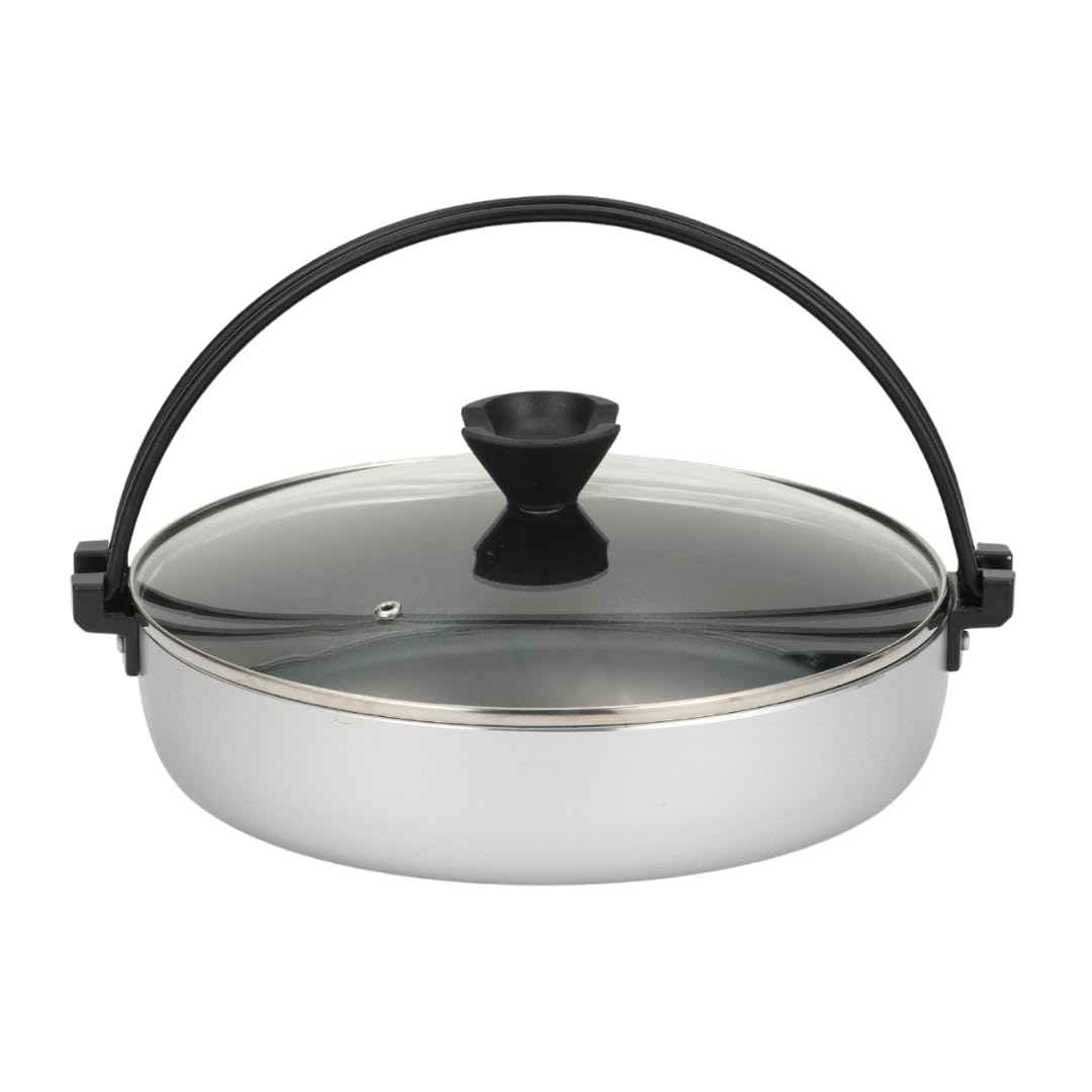 

Takeda Corporation Silver 28 x 28 x 7cm IH Sukiyaki Pot 28cm [Pot/Sukiyaki Pot/28cm] (with lid) XH-FD28SLV