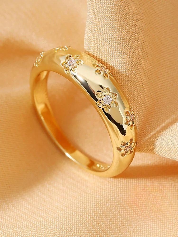 925 Sterling Silver Personalized Flower Encrusted Zircon Ring For Women Wedding Party Daily Luxury High Quality Fine Jewelry