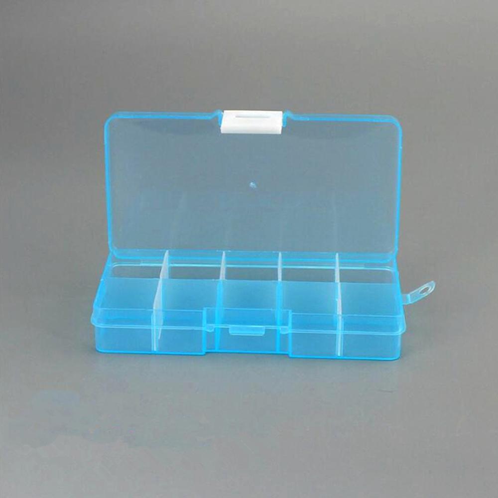 Detachable Transparent Storage Case Fishing Box Storage Box 10 Compartments Fishing Tackle Box