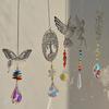 Faux Crystal Sun Catcher Decoration Hollow Fairy Tree of Life Owl Butterfly Hummingbird Hanging Ornament Indoor Outdoor Home Office Garden Window