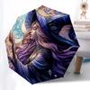 1pc Starry Night Witch Umbrella: Automatic Opening/Closing, Foldable Design, 8-Bone Frame, Outdoor Use, Festival Gift, Suitable for Fans, Travel, Dail