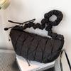 Fashion Quilted Top-Handle Bag Cloud Pleated Bubbles Commute Bag Casual Simple Shoulder Bag Elegant Solid Color Crossbody Bag