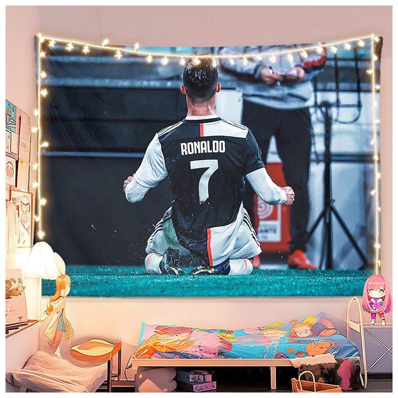 Cristiano Ronaldo Background Cloth Football Star Background Hanging Cloth Multiple Sizes Dormitory Wall Decoration Wall Tapestry