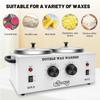 Electric Wax Warmer Hair Removal Machine Facial Skin Care Dual Wax Pot Body SPA Salon Paraffin Wax Heater