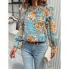 Printed Shirt Female Temperament Long-sleeved Shirt Blouse