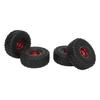 4PCS 1.9inch RC Crawler Rubber Tires 12 Hole Aluminium Alloy Wheels Hub Replacement for SCX10 1 10 Red
