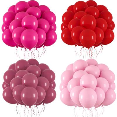 Gorący Róż Lateksowe Balony na Imprezę 5/10/12 cali Retro Różowy Czerwony Balon Walentynki Ślub Urodziny Dekoracja Imprezowa Hel Globos