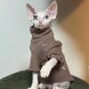 Sphynx/Devon No-Fur High Neck Cat Clothes - Soft Warm Base Layer for Spring, Autumn, Winter