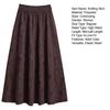 Women Knitting Skirt High Waist A-Line Large Hem Design Midi Skirt Solid Color Autumn Winter Pleated Skirt Daily Wear